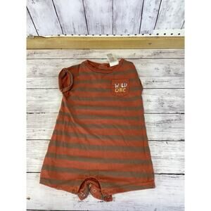 Max and Marcus Short Sleeve Striped Bodysuit Romper boys Size -18 months